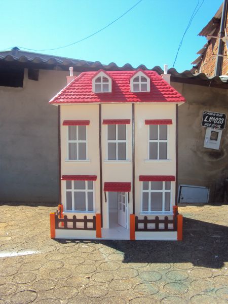 casa bonecas em mdf